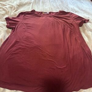 Zella Women's Burgundy Brown Workout Top L Gorpcore